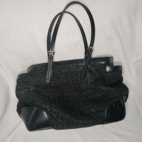 kate spade New York Black Quilted Nylon Diaper Bag Unisex EUC